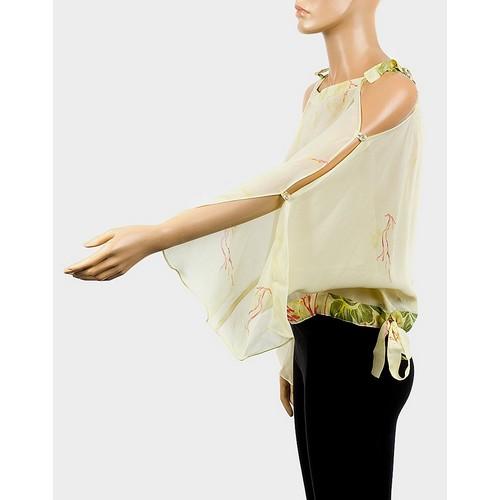 Fever Cold Shoulder Batwing Top Pale Yellow