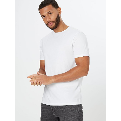 Size& Crew Neck T-Shirt in White