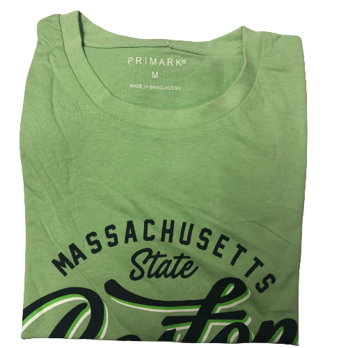 Primark Location T-Shirt Green Boston