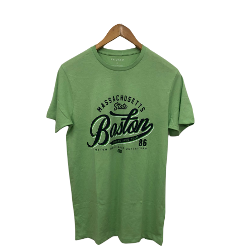 Primark Location T-Shirt Green Boston