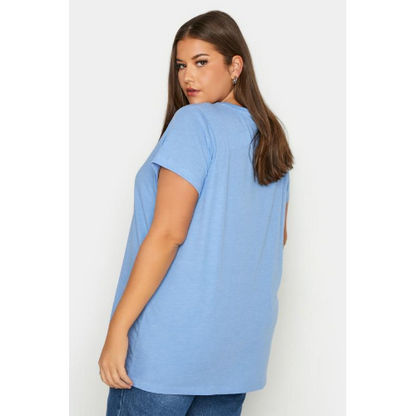 Next Plus Size Crew Neck Tee Blue