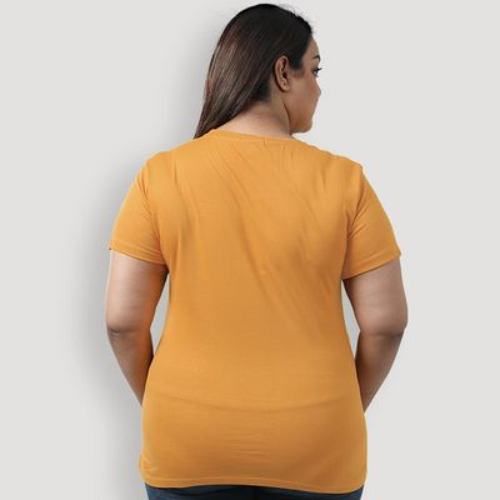 Next Plus Size Crew Neck Tee Mustard