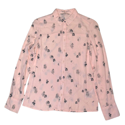 CKh Face Print Shirt Pale Pink