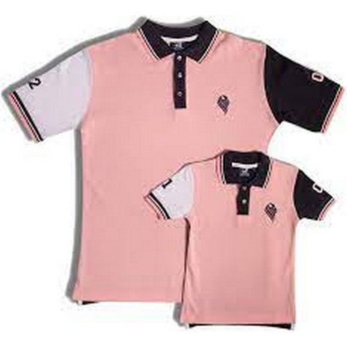 Father & Son Pink & Navy Polo Shirt