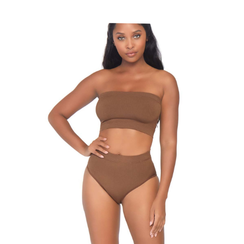 Seamless Tube Top Dark Brown