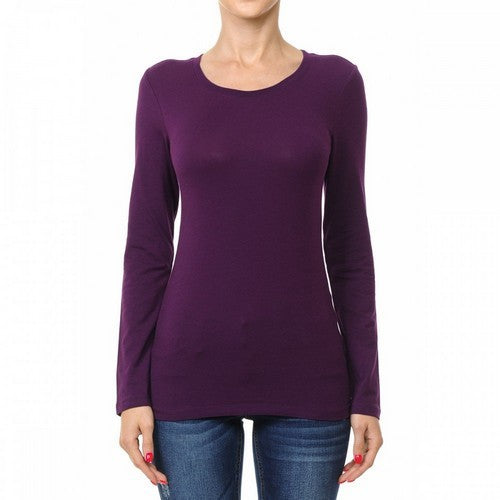 62800 Crew Neck Long Sleeve T-Shirt Grape