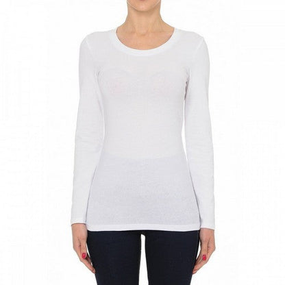 62800 Crew Neck Long Sleeve T-Shirt White