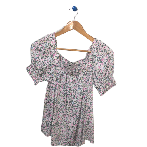 C&A Smock Top Floral Pink/Green