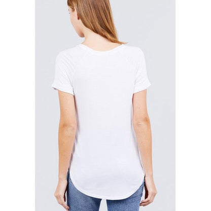 Raglan Sleeve T-Shirt Off White