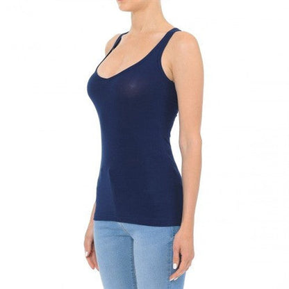 Cross Back V Neck Tank Top Eclipse