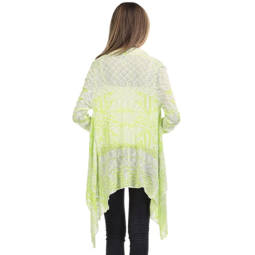 Draped Linen Cardigan Green