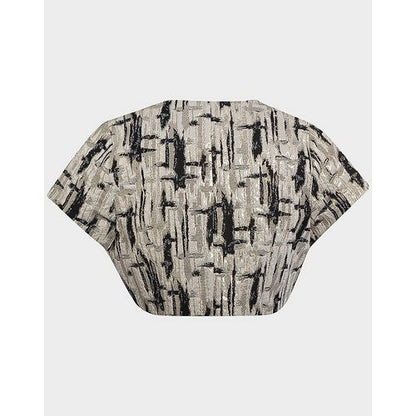 Topshop Abstract Pattern Bolero Shrug Jacket Gold