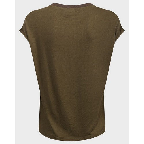 M&Co Front Panel Satin Top Moss Green