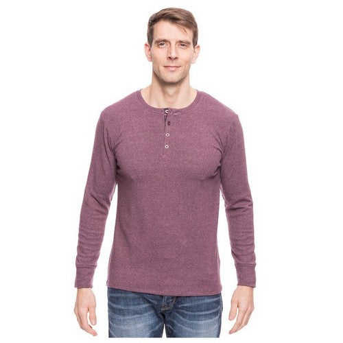Brushed Cotton Henley Long Sleeve Jersey Fig