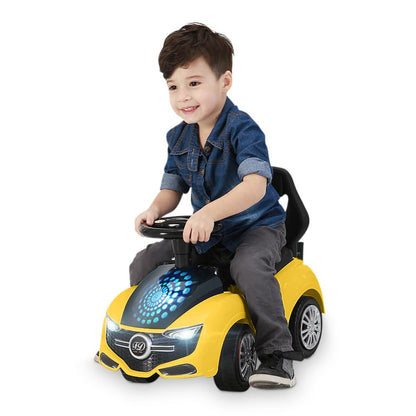 Ride-On Push Walker Car Yellow