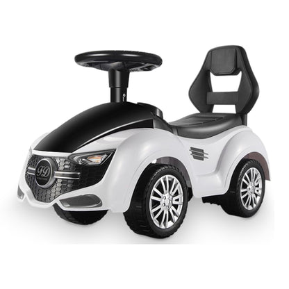 Ride-On Push Walker Car White