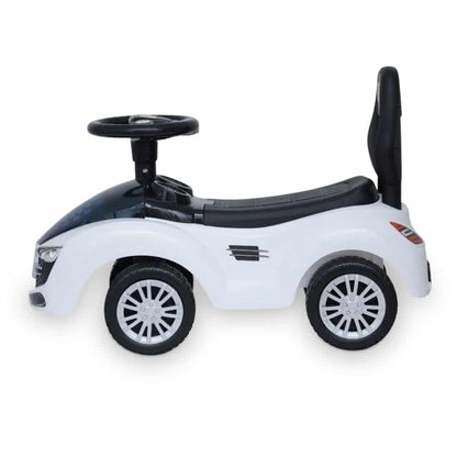 Ride-On Push Walker Car White