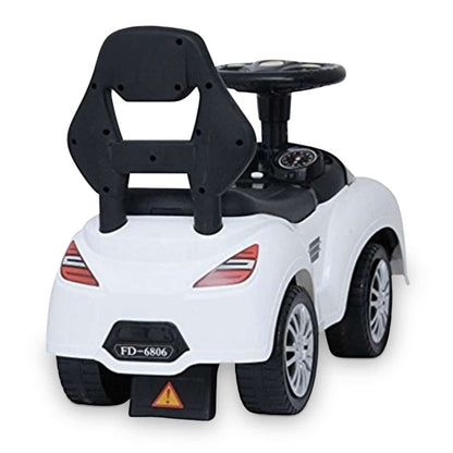 Ride-On Push Walker Car White