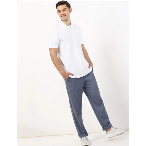 Marks & Spencer Casual Linen Pants Light Blue
