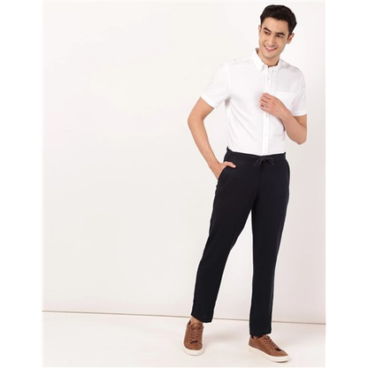 Marks & Spencer Casual Linen Pants Navy