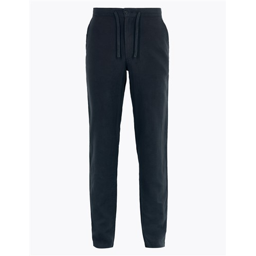 Marks & Spencer Casual Linen Pants Navy