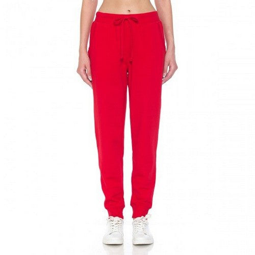 65776 French Terry Pull-On Joggers Deep Red