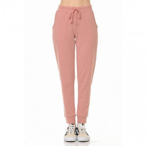 65776 French Terry Pull-On Joggers Mauve