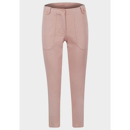 High Rise Cropped Slim Jeans Pink