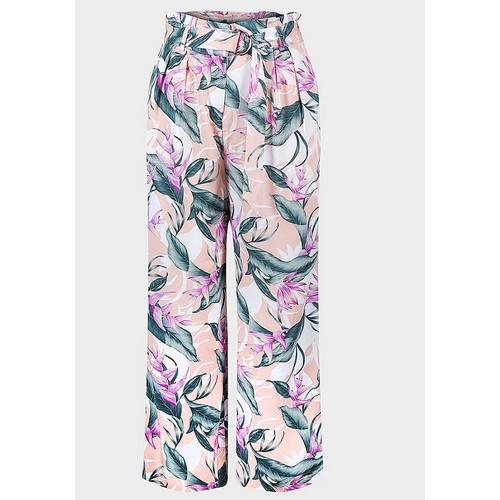 High Waist Floral Belted Culottes Multi