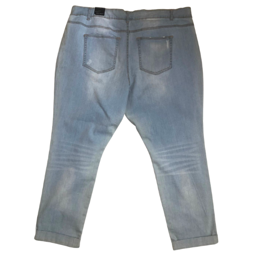 Wax Jean Plus Size Skinny Roll-Up Jeans Light Denim