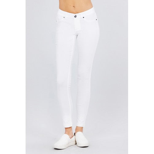 P1153-LOW Low-Rise Bengaline Pants Off White