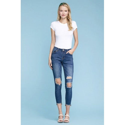 SMSVP1201L-R Destroyed Skinny Jeans Denim Blue