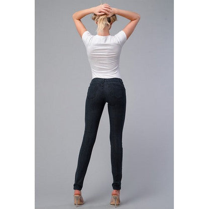 Mid-Rise Skinny Jeans Charcoal