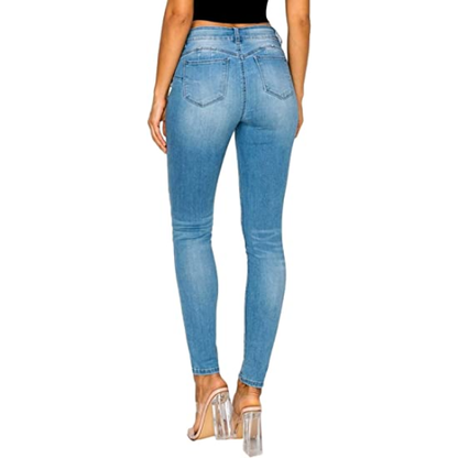 Push-Up Butt Denim Jeans Light Denim