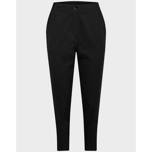 George Cotton Brushed Peg Trousers Black