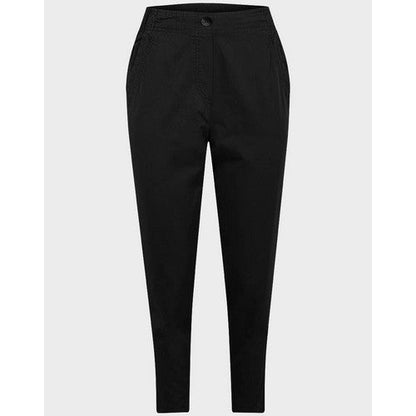 George Cotton Brushed Peg Trousers Black