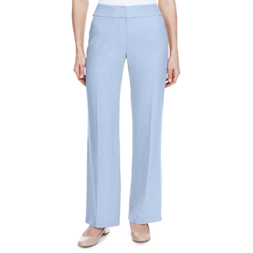 Marks & Spencer Wide Waistband Linen Pants Soft Blue