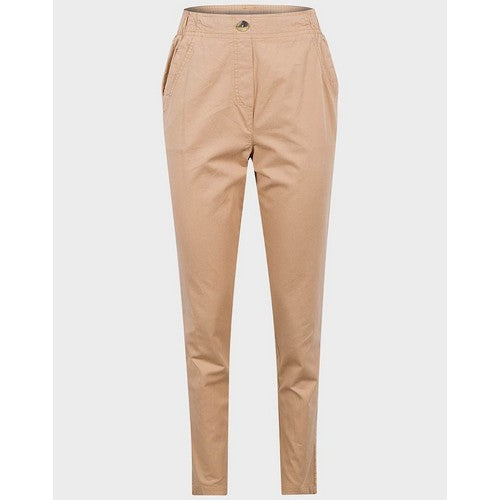 George Brushed Cotton Peg Trousers Beige