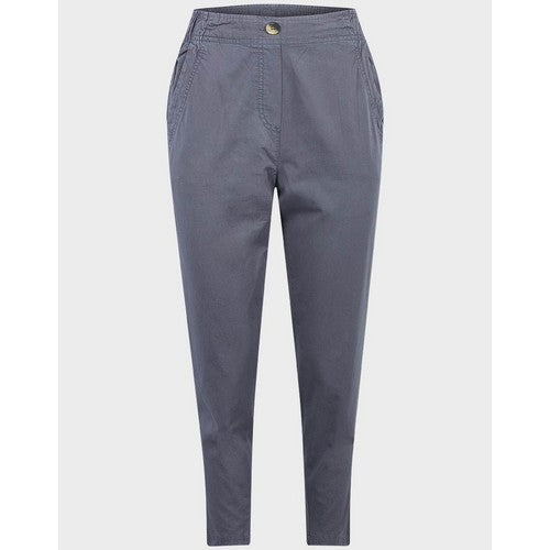 George Brushed Cotton Peg Trousers Grey