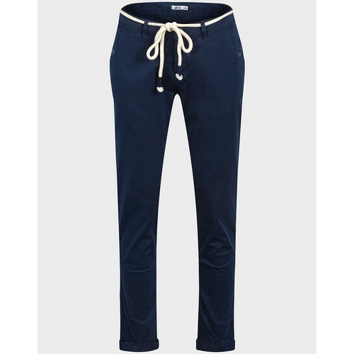 Rope Belt Cigarette Trousers Navy 