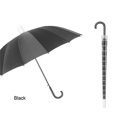 Automatic Open Long Umbrella with Retractable Cover Black