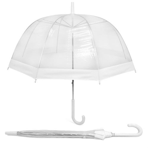 UC18-14-01 PVC Bubble Auto Open Umbrella White 