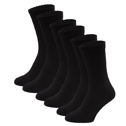 Crew Socks 3-Pair Pack Black