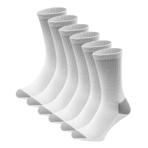 Crew Socks 3-Pair Pack White with Grey