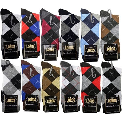 Lords Argyle Dress Socks (3-Pair Pack)