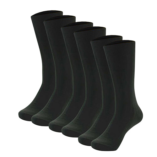 Lords Black Rib Dress Socks (3-Pair Pack)
