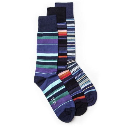 Picopi Stripe Dress Socks (3-Pair Pack)