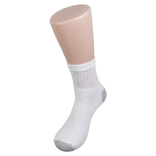 Full Cushion Quarter Socks (2-Pair Pack) White