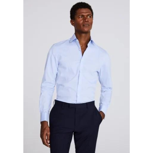 [VAT-FREE PRICE SLASH]Marks & Spencer Plain Blue Regular Shirt Long Sleeve [FINAL SALE. NO RETURN. NO EXCHANGE. NO REFUND]