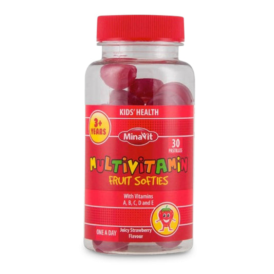 Minavit Multivitamin Fruit Softies - Stawberry - 3+ Years - 30s